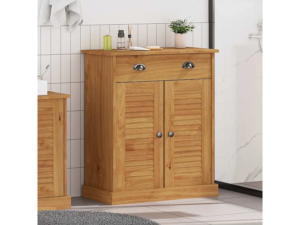 Mueble de Cuarto de Baño con estante VIGO Marrón y Marrón Miel
