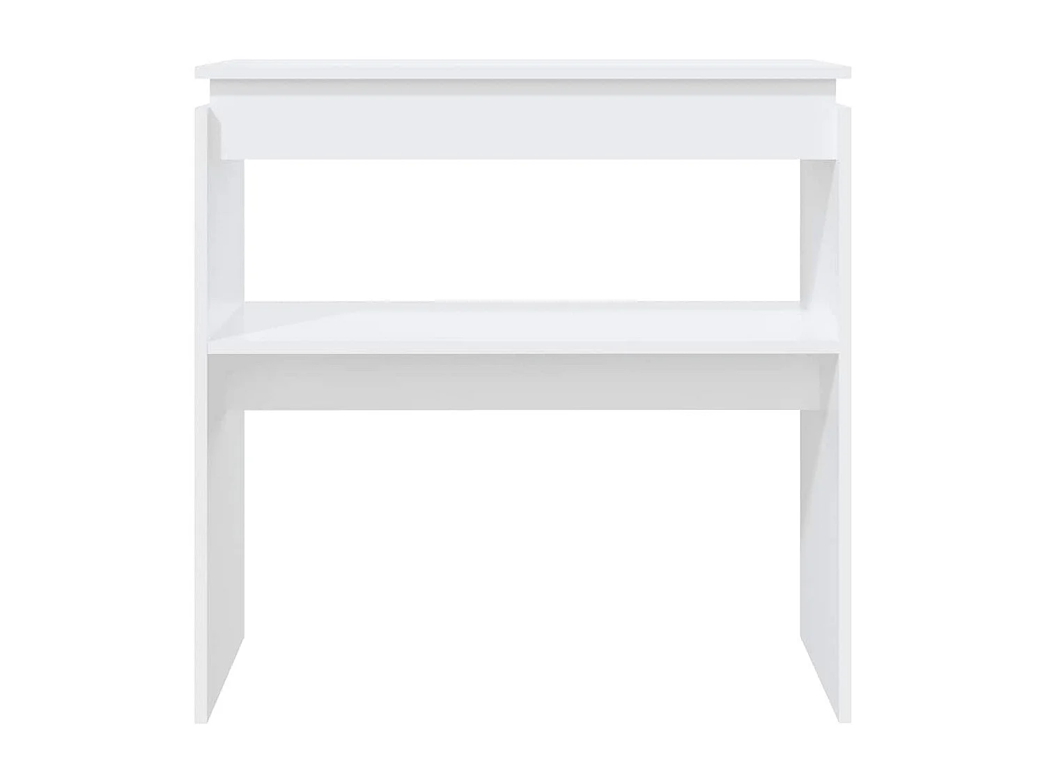 Table console blanc 80x30x80 cm bois d'ingénierie