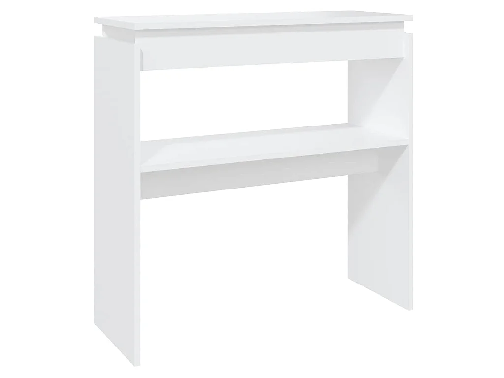 Table console blanche 80 x 30 x 80 cm en panneau de bois