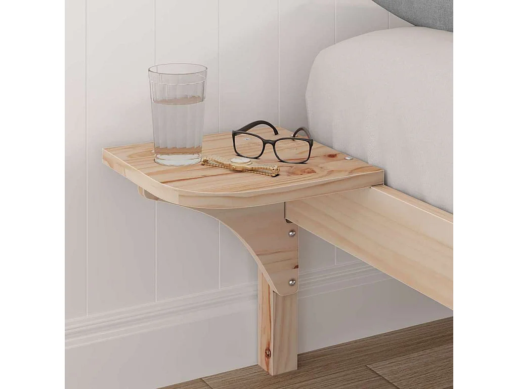 Cadre de lit Naturel 200 x 200 cm Pin massif