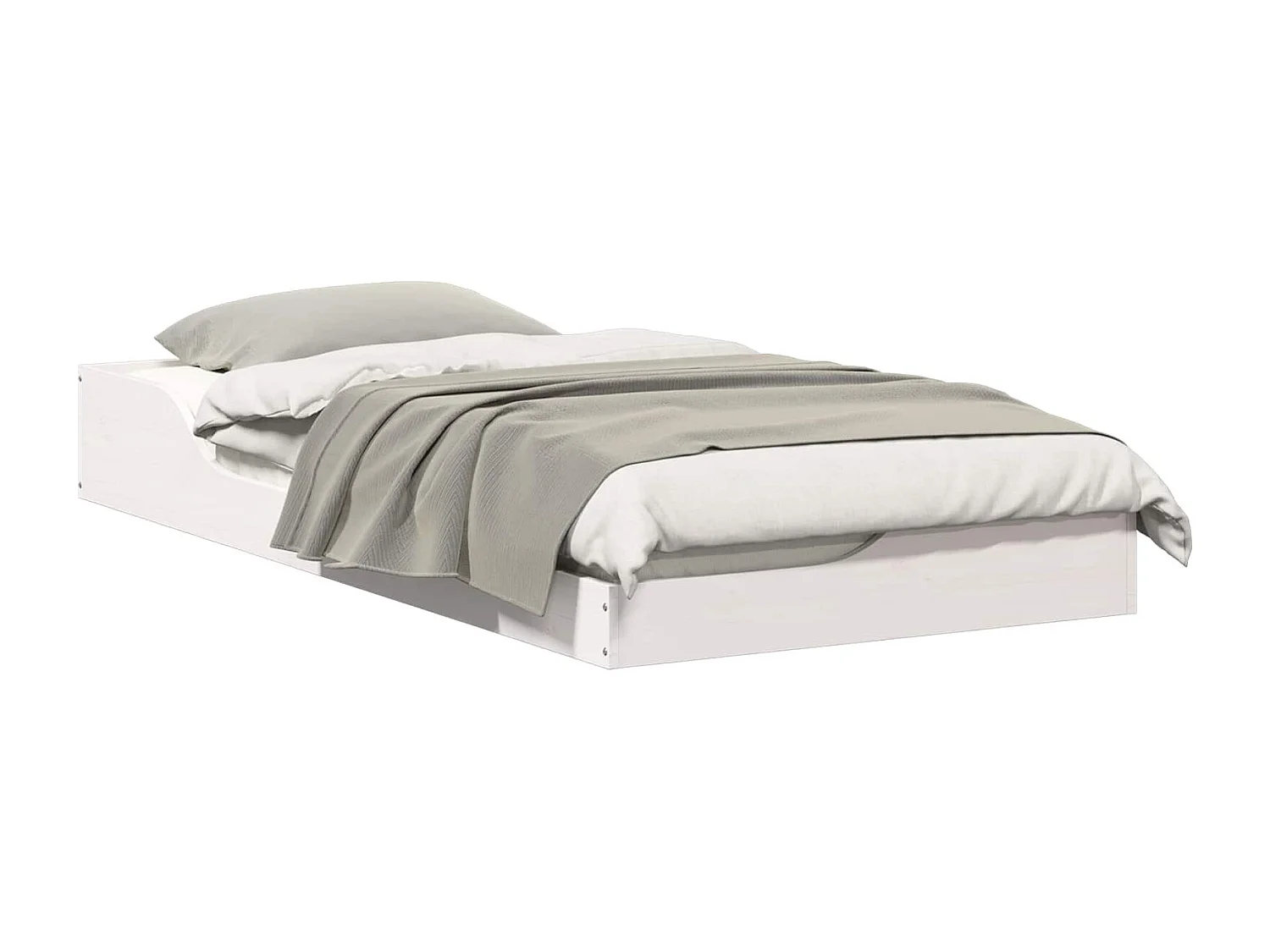 Cadre de lit Blanc 90 x 190 cm Pin massif