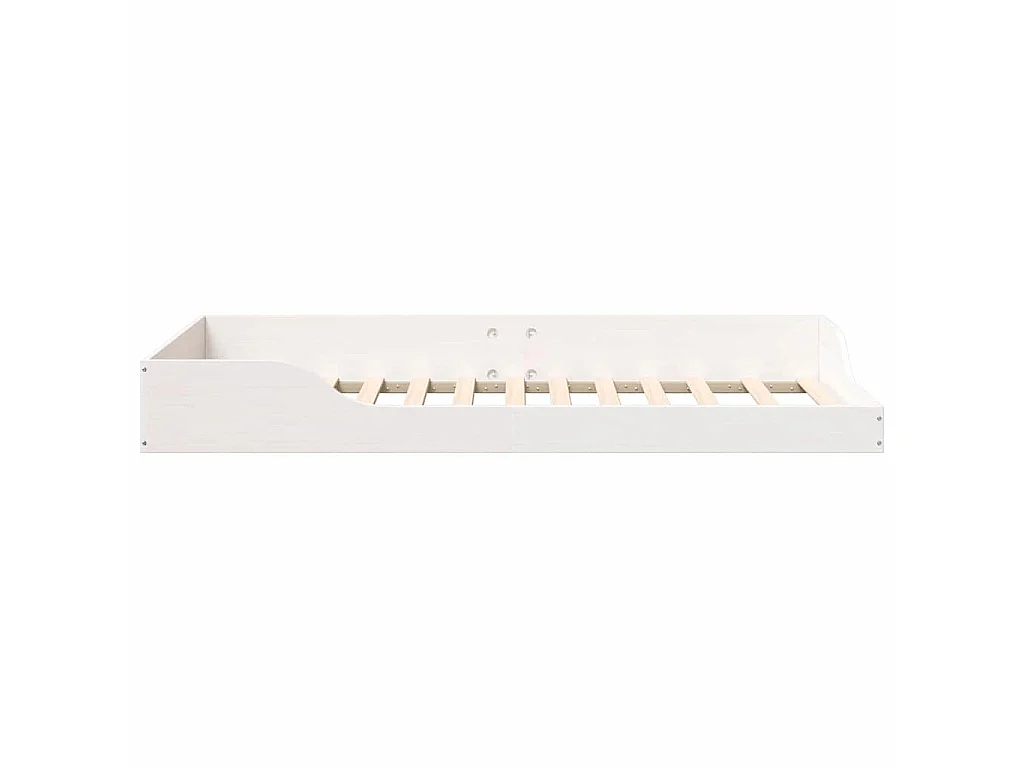 Cadre de lit blanc 90 x 190 cm en pin massif