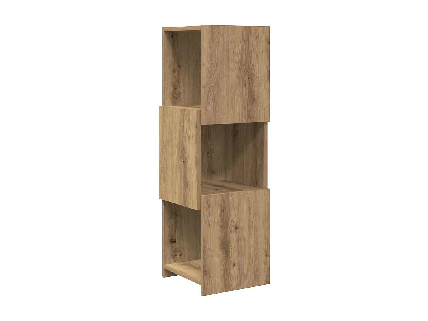 Meuble d'angle Chêne artisanal 30,5x30x95cm Bois d'ingénierie