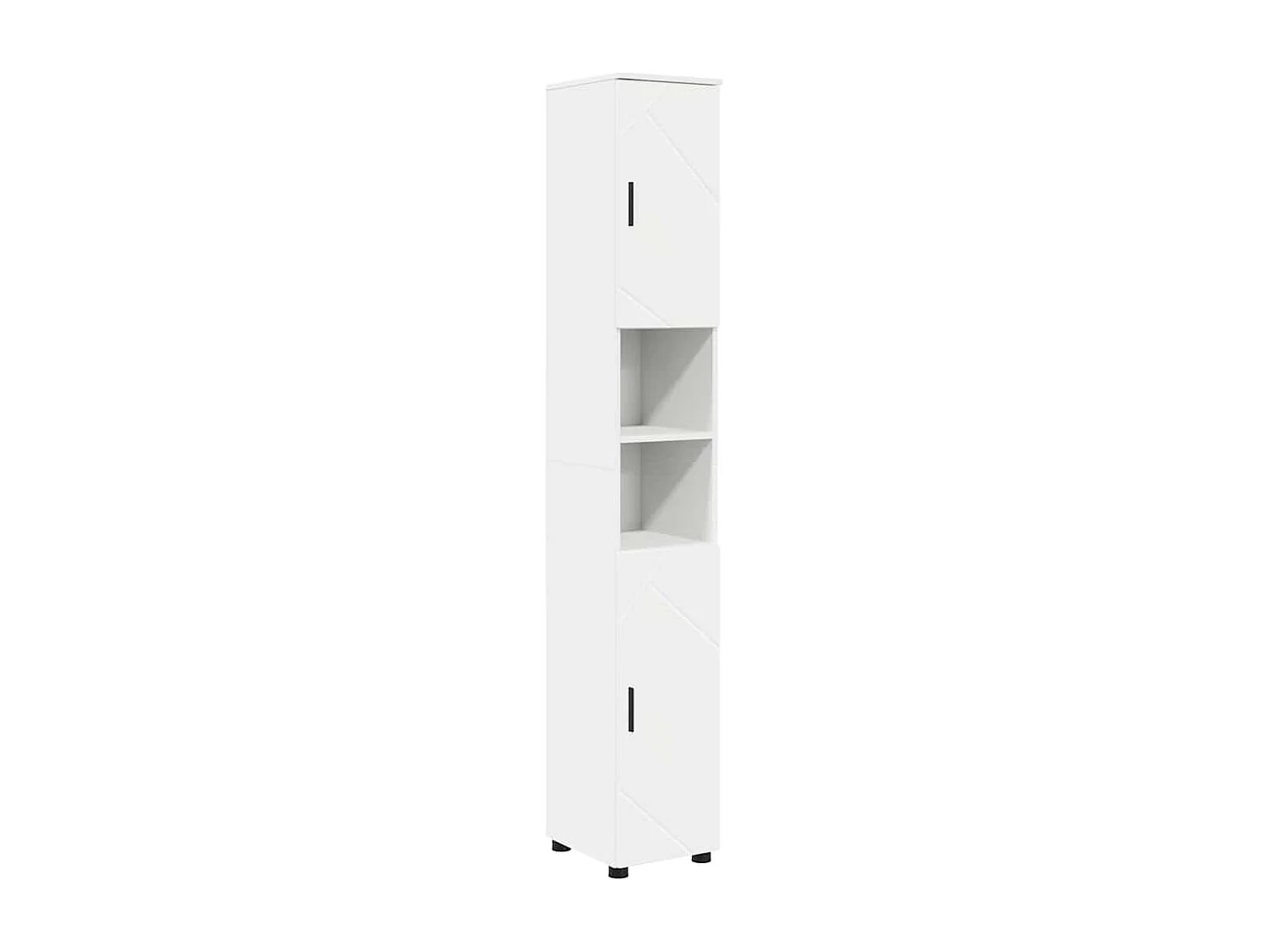 Cabinet de salle de bain avec stockage Blanc 30 x 35 x 192 cm