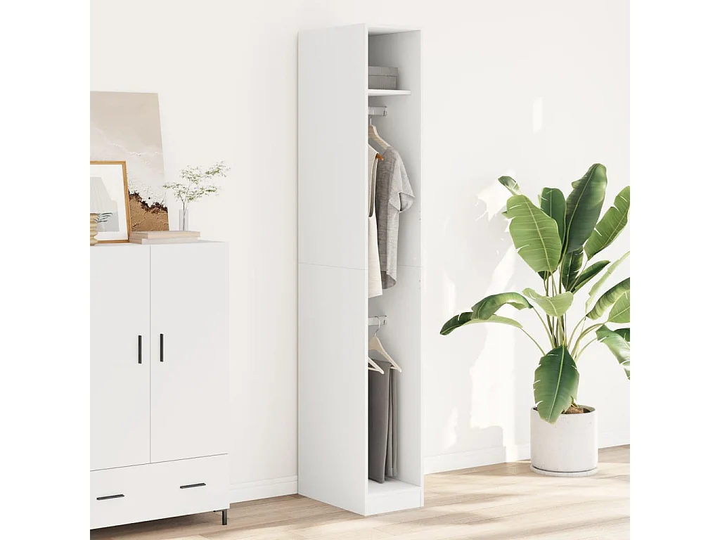 Garde-robe Blanc 30x50x200 cm Bois d'ingénierie