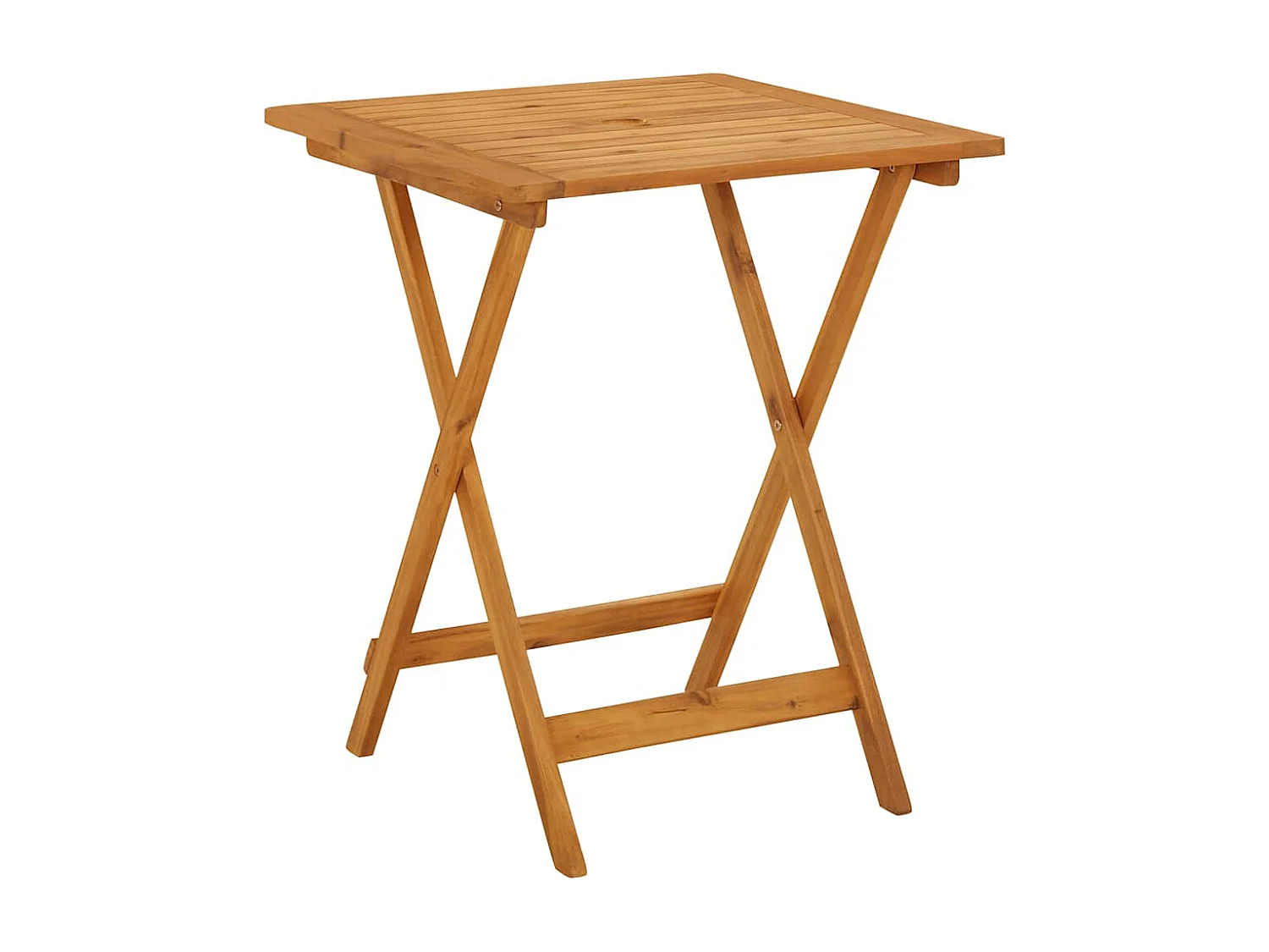 Table pliable de  60x60x75 cm Bois d'acacia solide