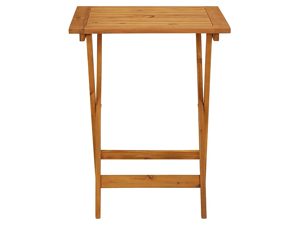 Table pliable 60 x 60 x 75 cm bois massif d'acacia