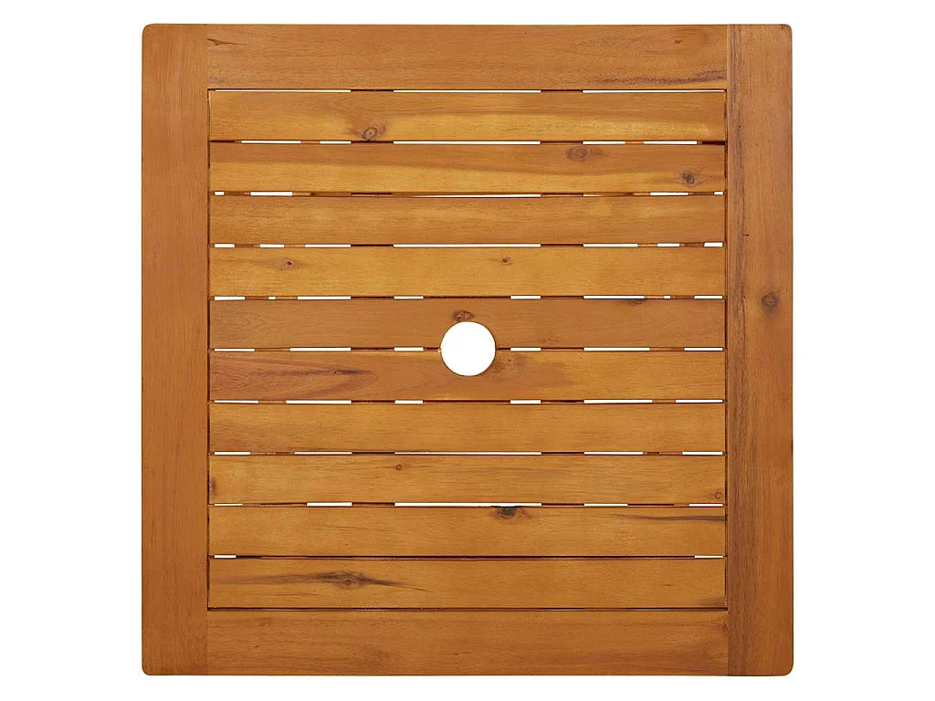 Table pliable 60 x 60 x 75 cm bois massif d'acacia