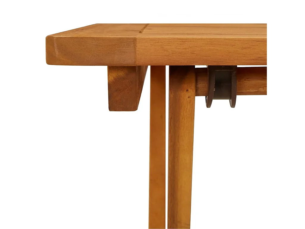 Table pliable 60 x 60 x 75 cm bois massif d'acacia