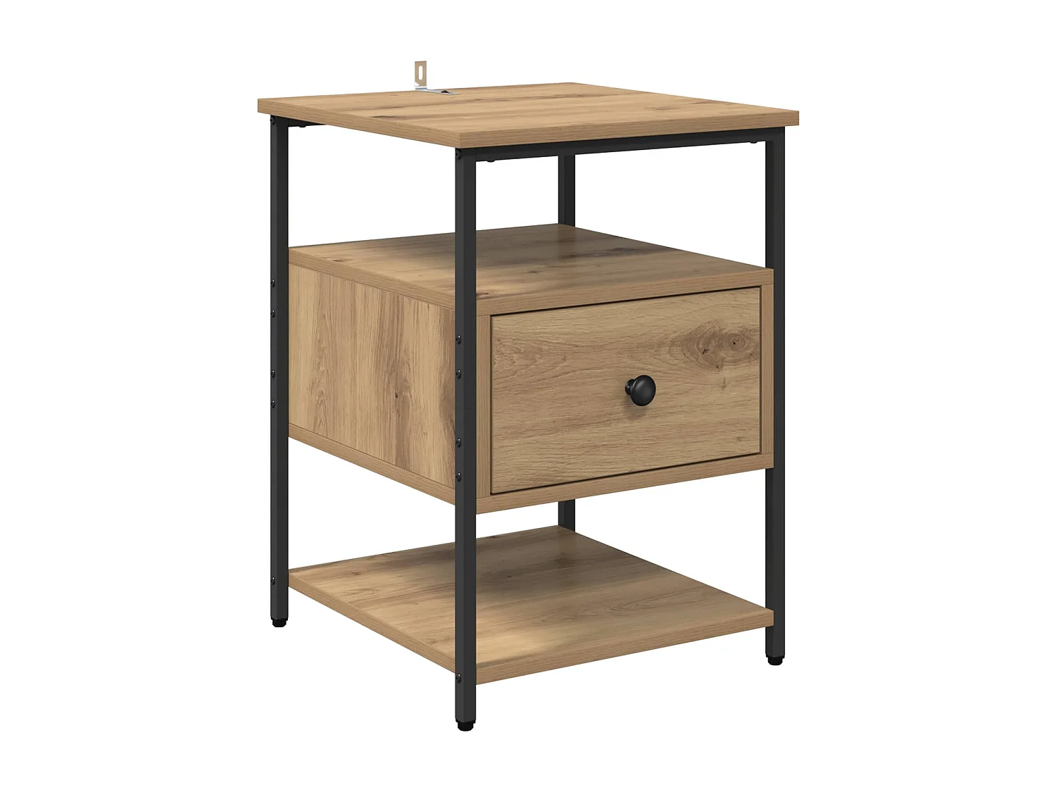Cabinet de chevet avec tiroir Chêne artisanal 40 x 42 x 56 cm