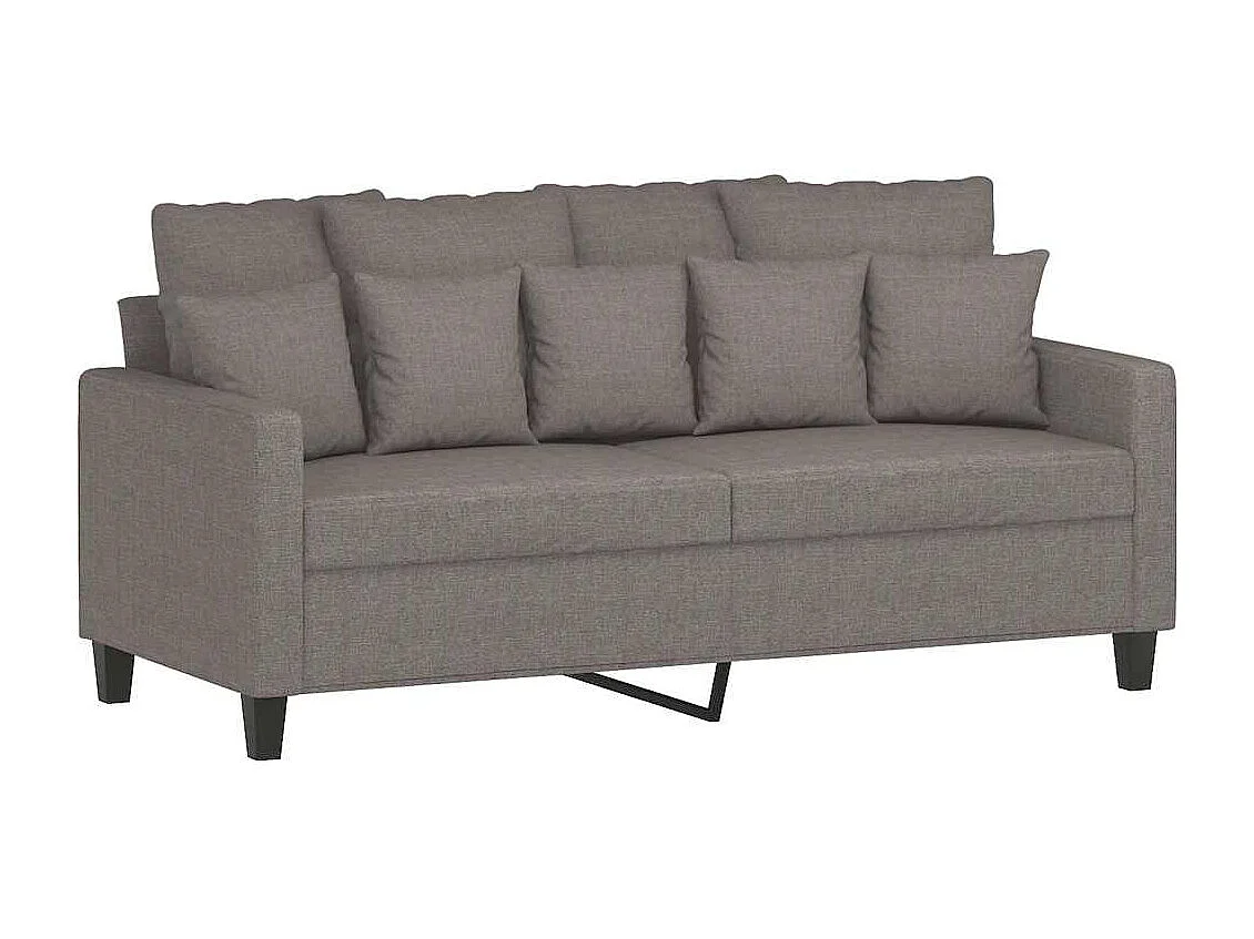 Sofá de 2 plazas de tela gris taupé 140 cm