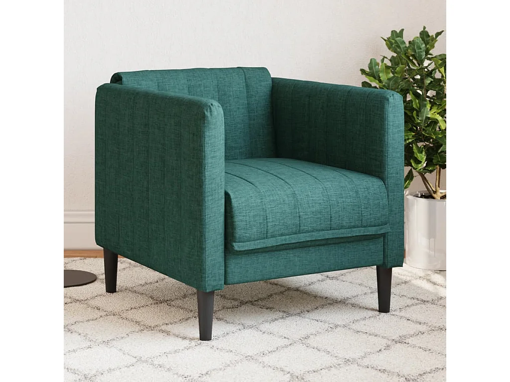 Fauteuil vert foncé tissu