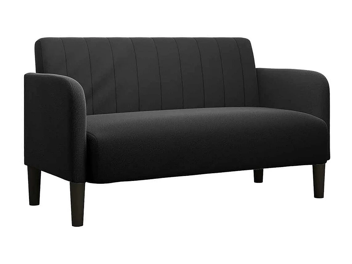 Canapé causeuse noir 109 cm velours