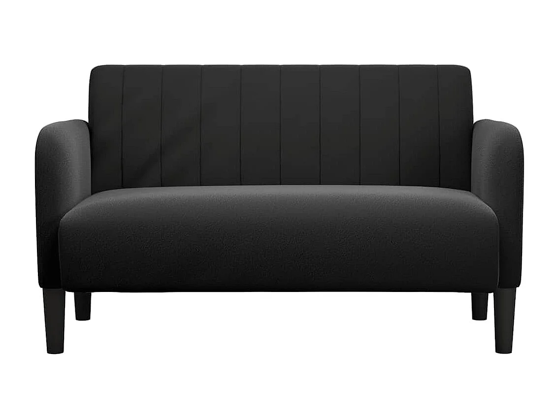 Canapé causeuse noir 109 cm velours