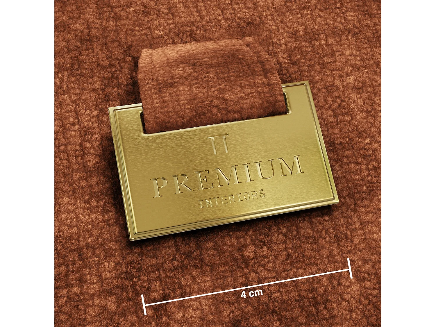 Canapé d'angle gauche LOMI en Velours gaufré Terracotta