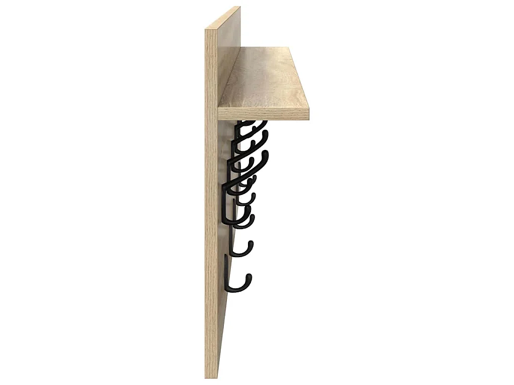 Perchero de pared de roble