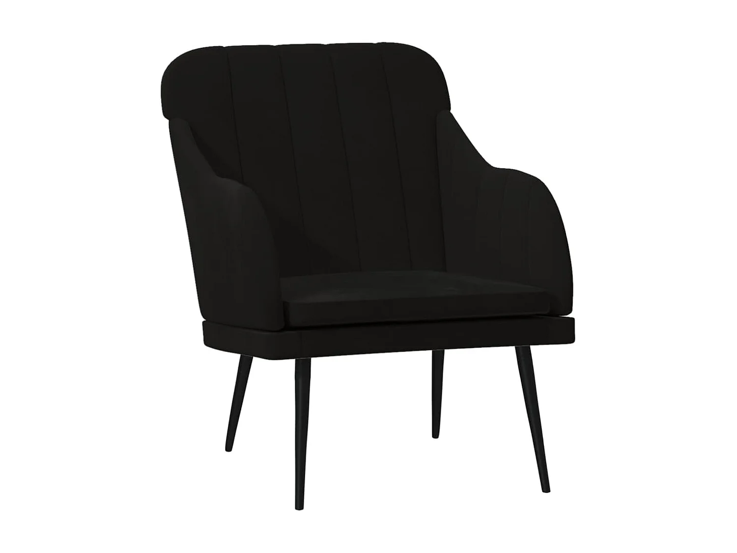 Fauteuil Noir 63x76x80 cm Velours