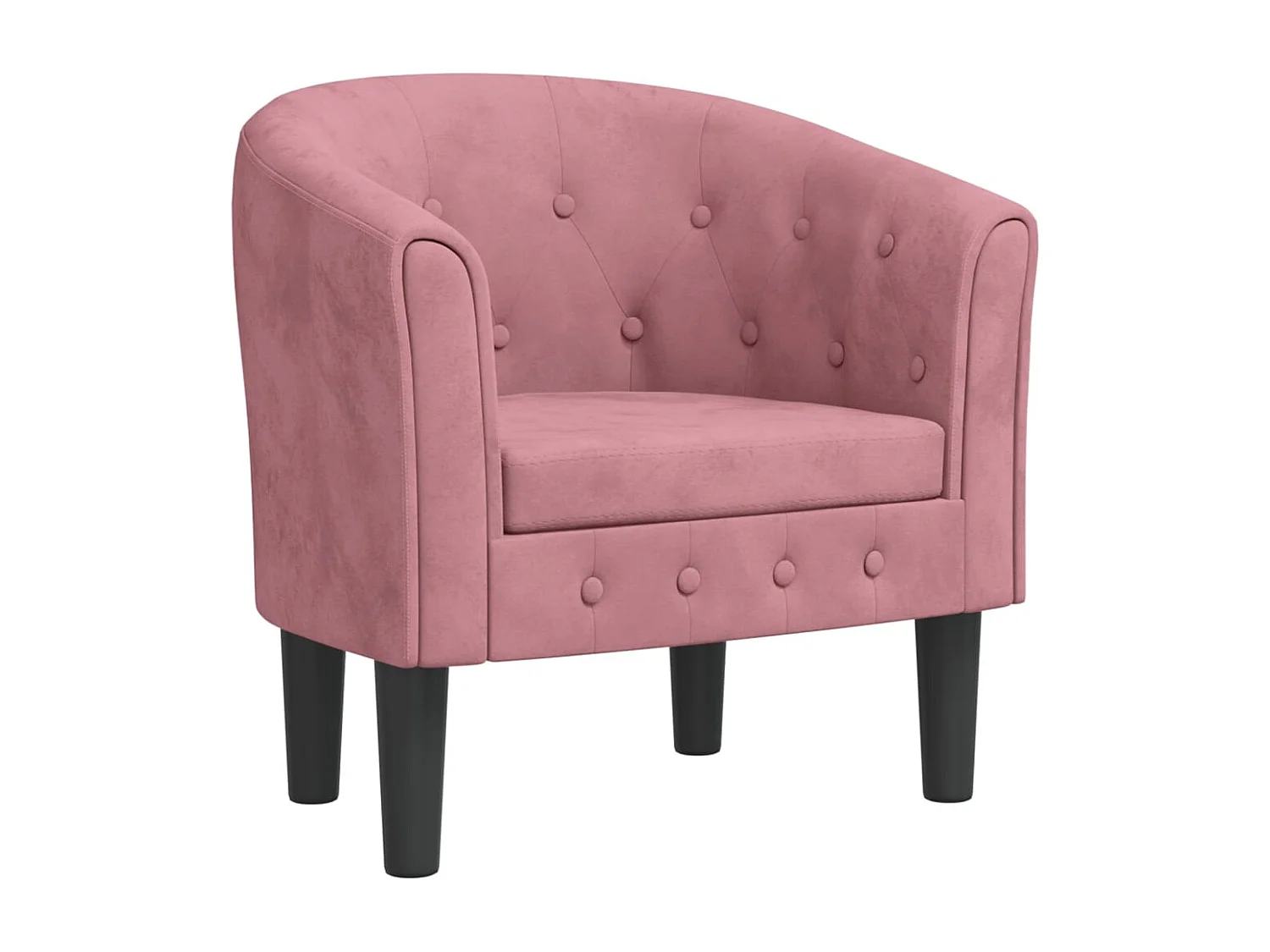 Fauteuil rose velours