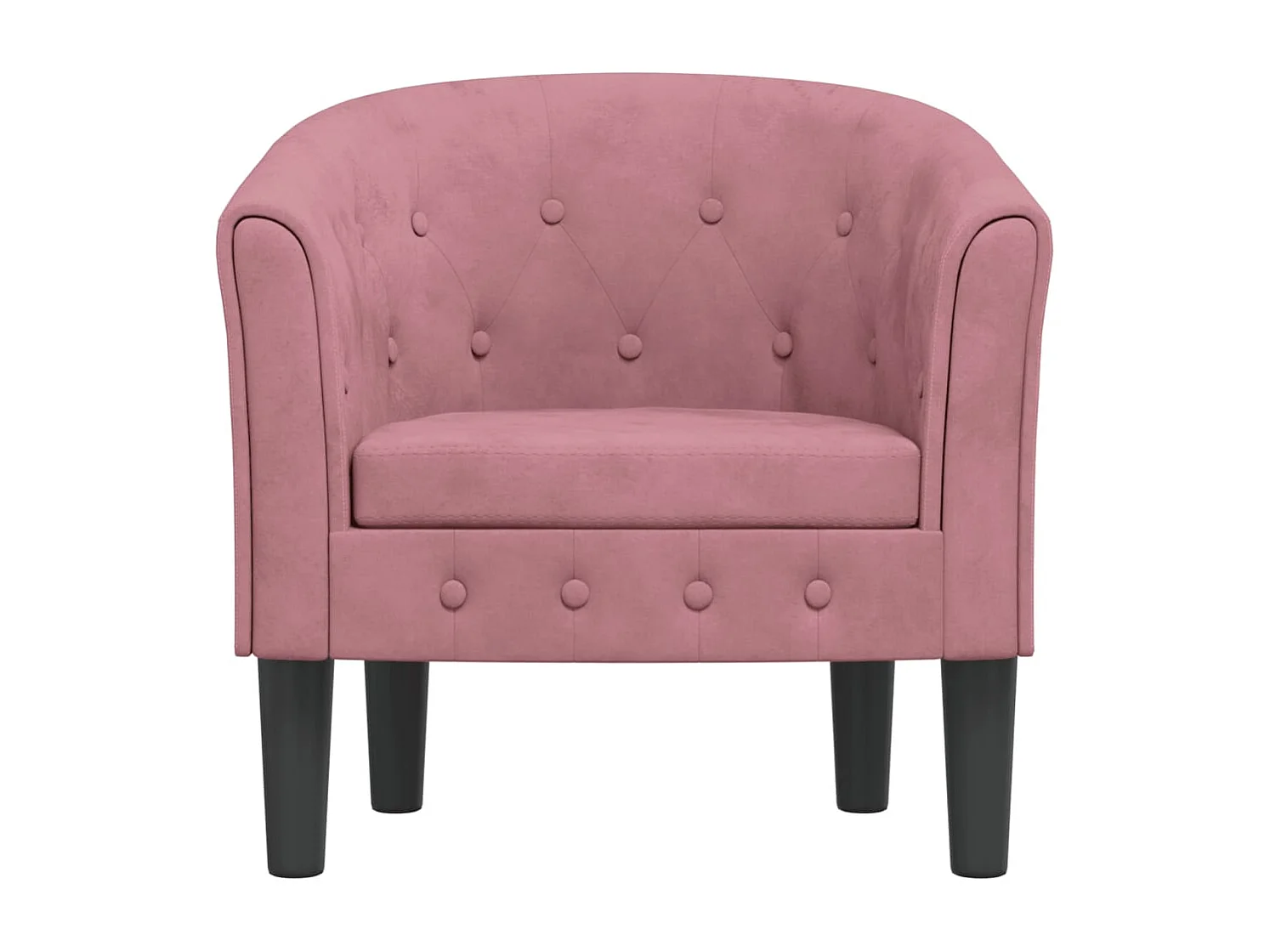 Fauteuil rose velours