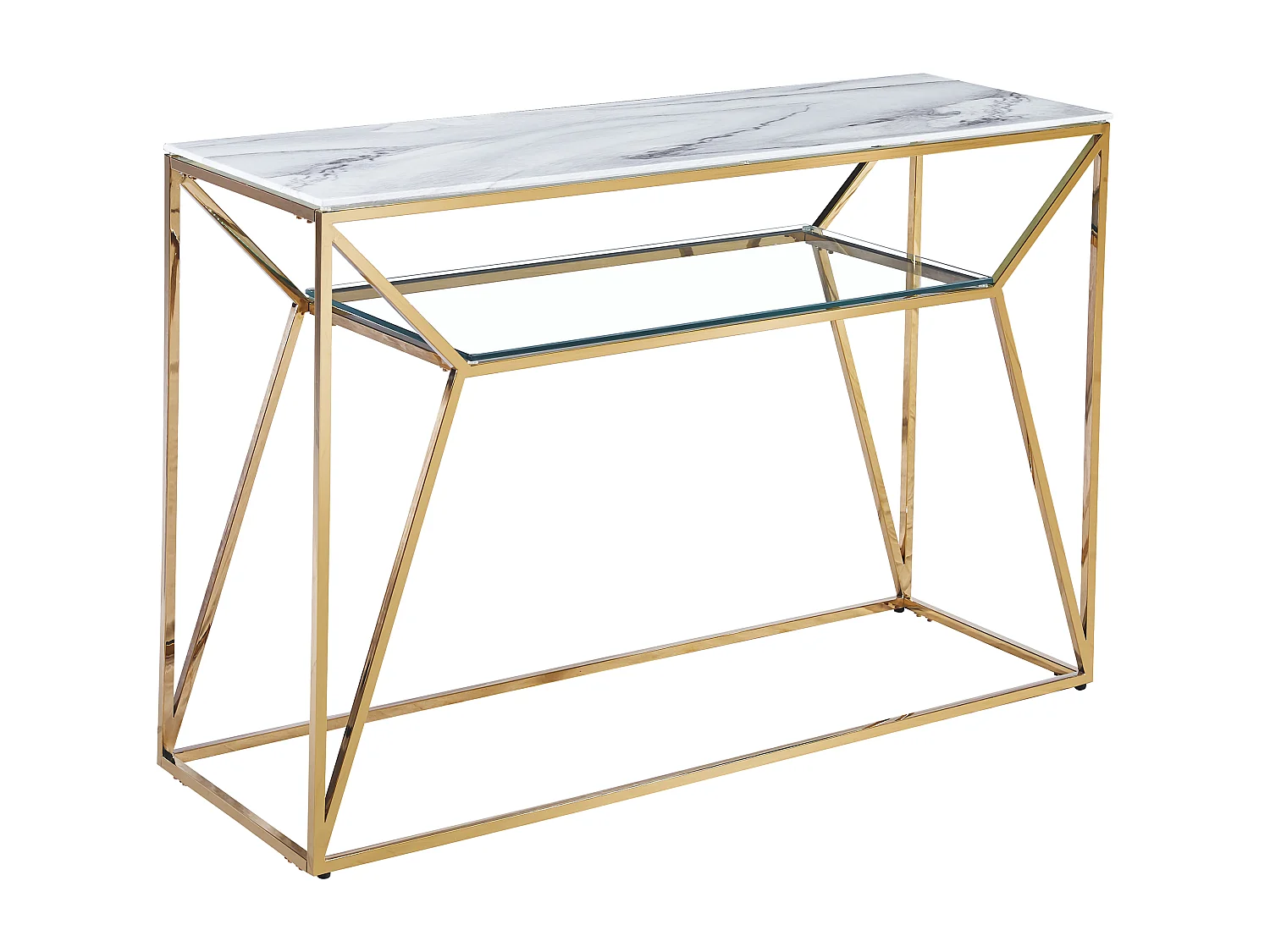 Console métal gold design minimaliste 120x40x78 cm CHERYL