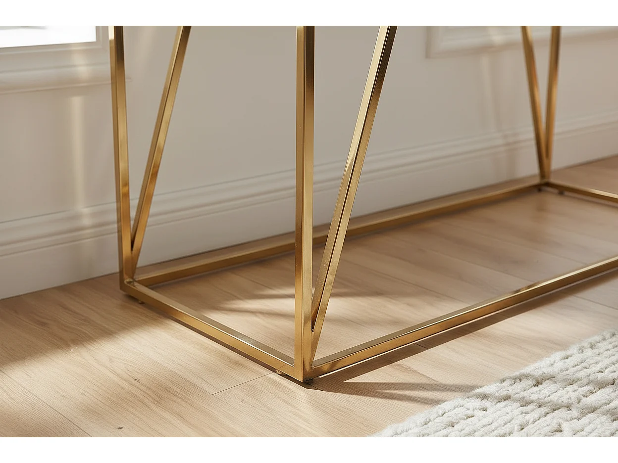 Console métal gold design minimaliste 120x40x78 cm CHERYL