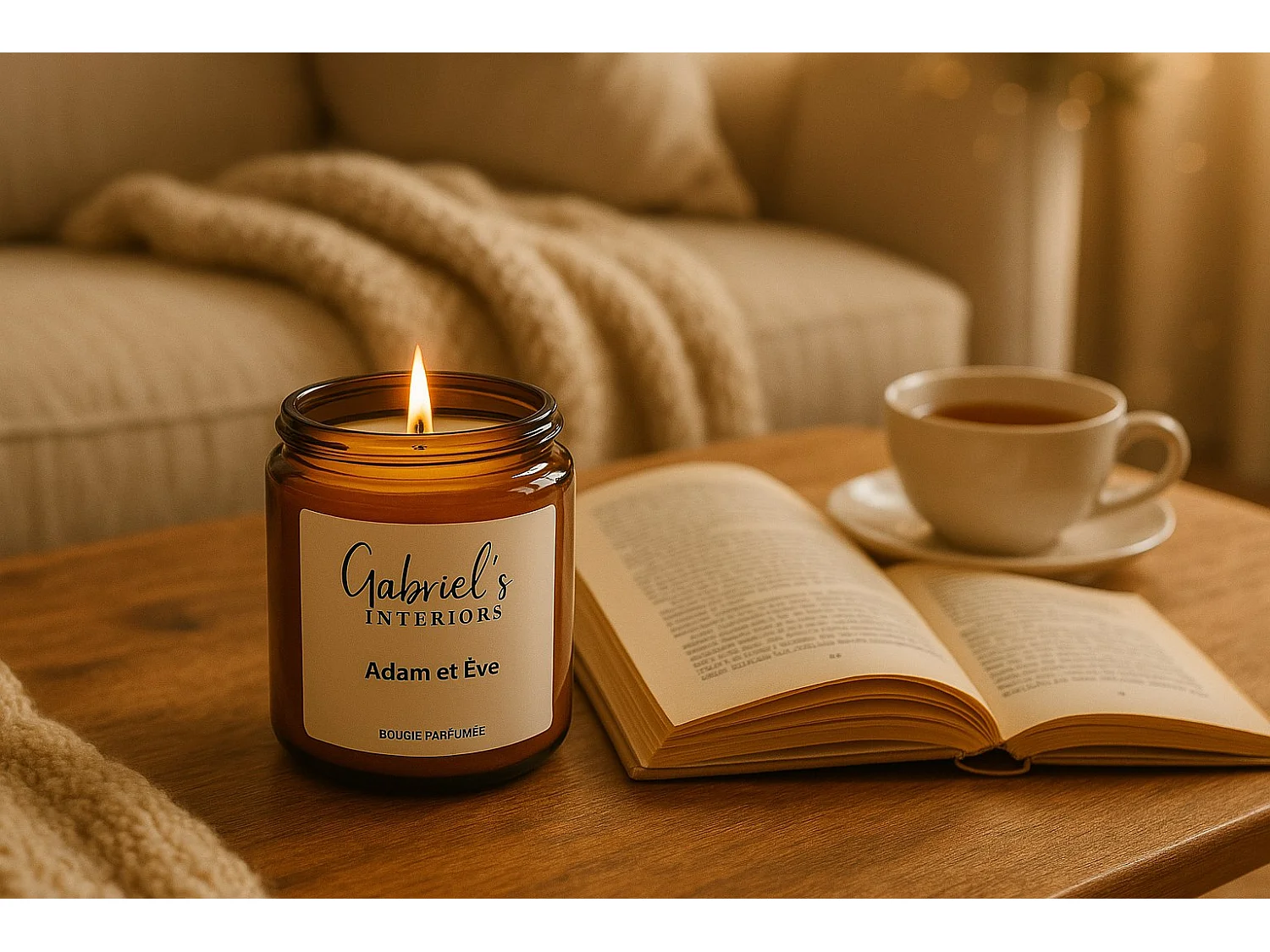 Bougie Parfumée Adam & Ève 200g Cire Soja Artisanale 40h