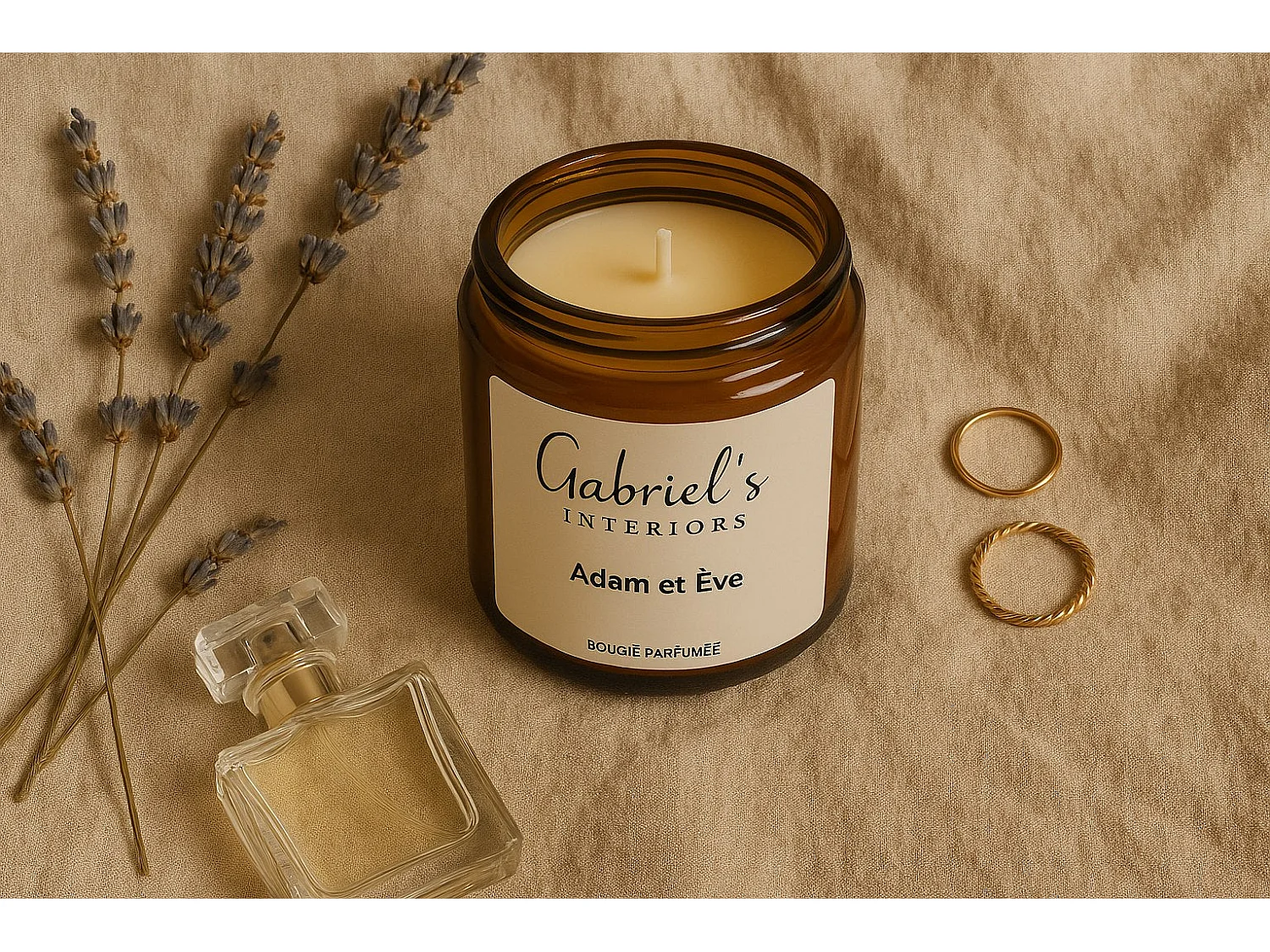 Bougie Parfumée Adam & Ève 200g Cire Soja Artisanale 40h