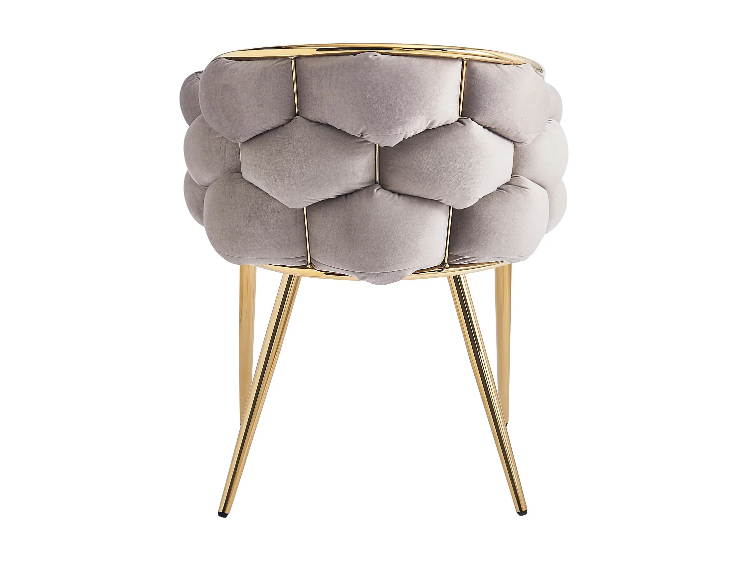 Lot de 2 chaises BALLON pieds Gold - Taupe