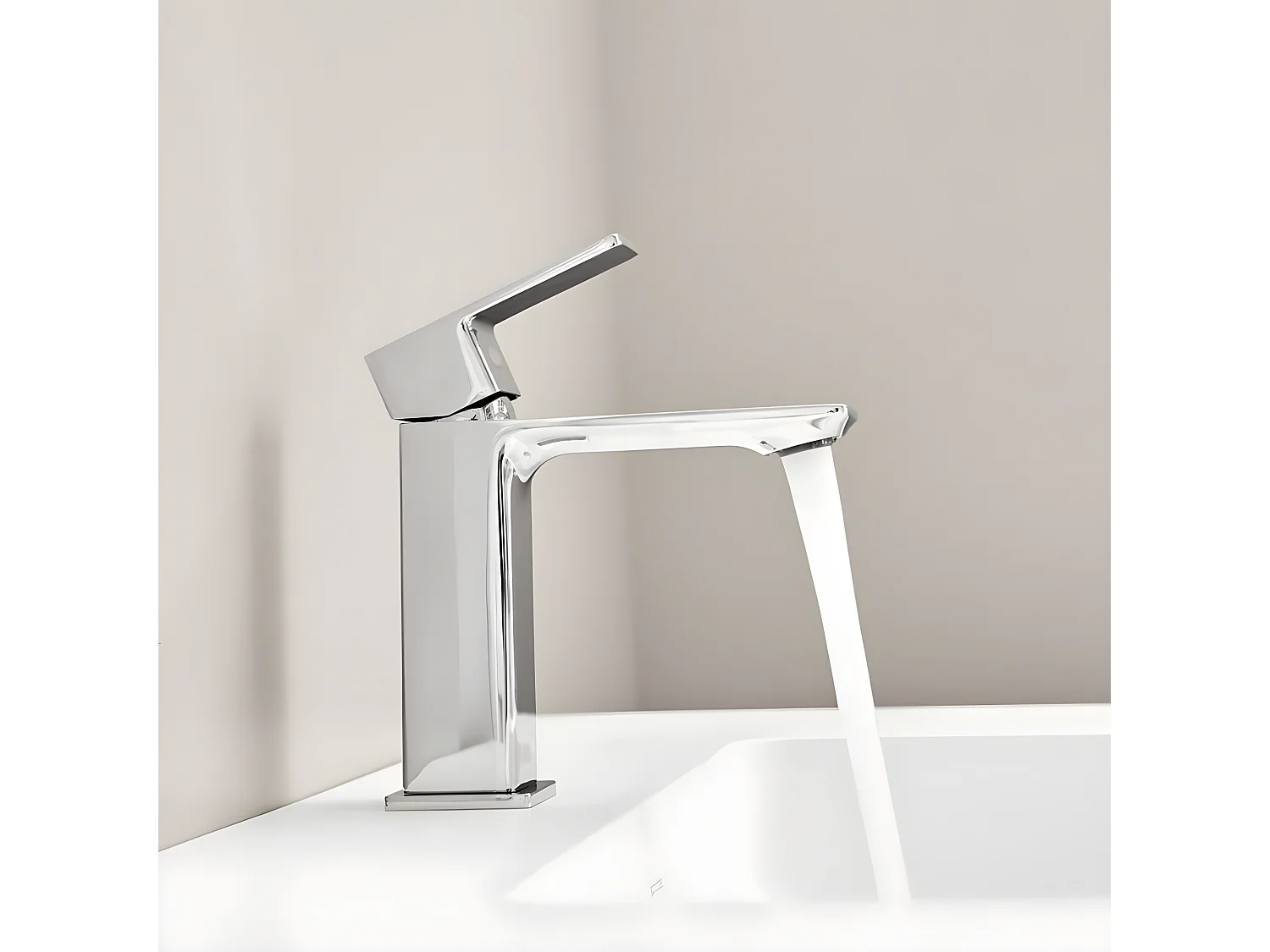 Robinet mitigeur lavabo CUBO  Chromé brillant