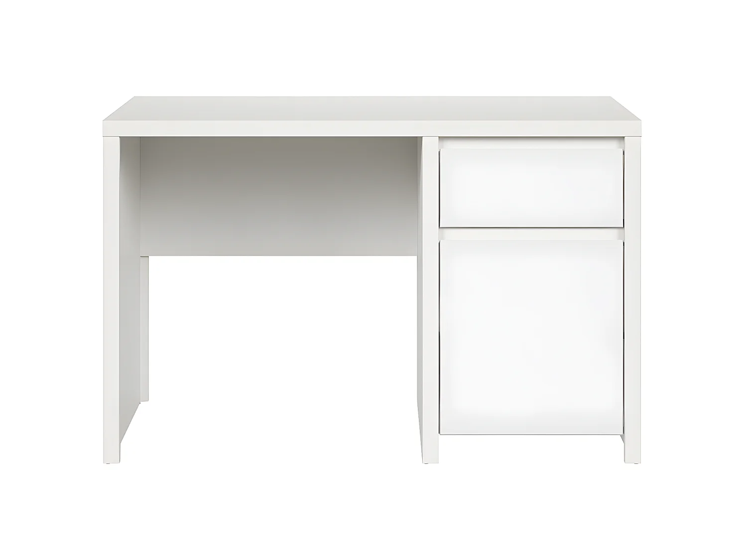 Bureau 1 porte 1 tiroir Soren Blanc
