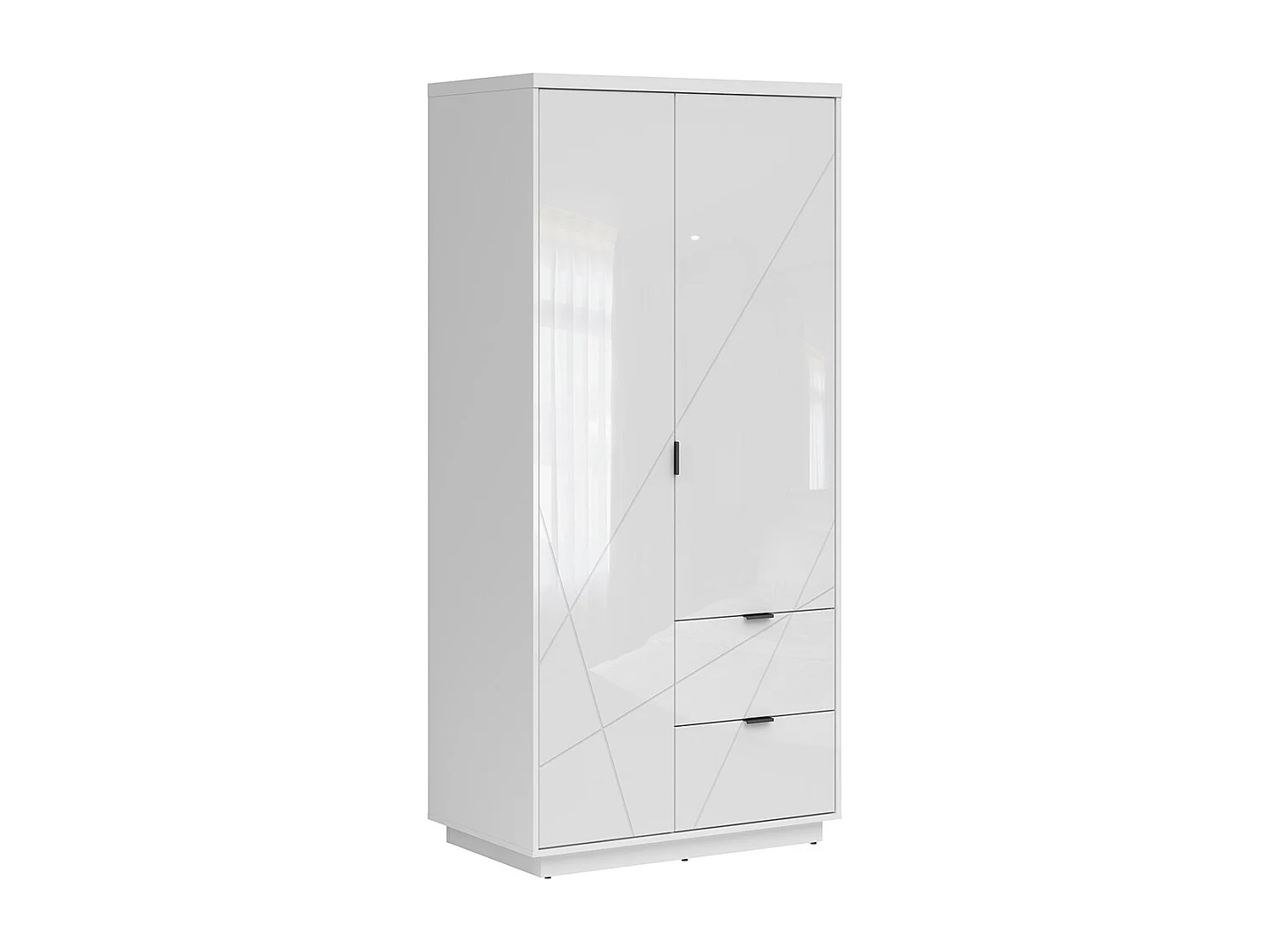 Armadio 2 ante 2 cassetti Sven bianco 201cm