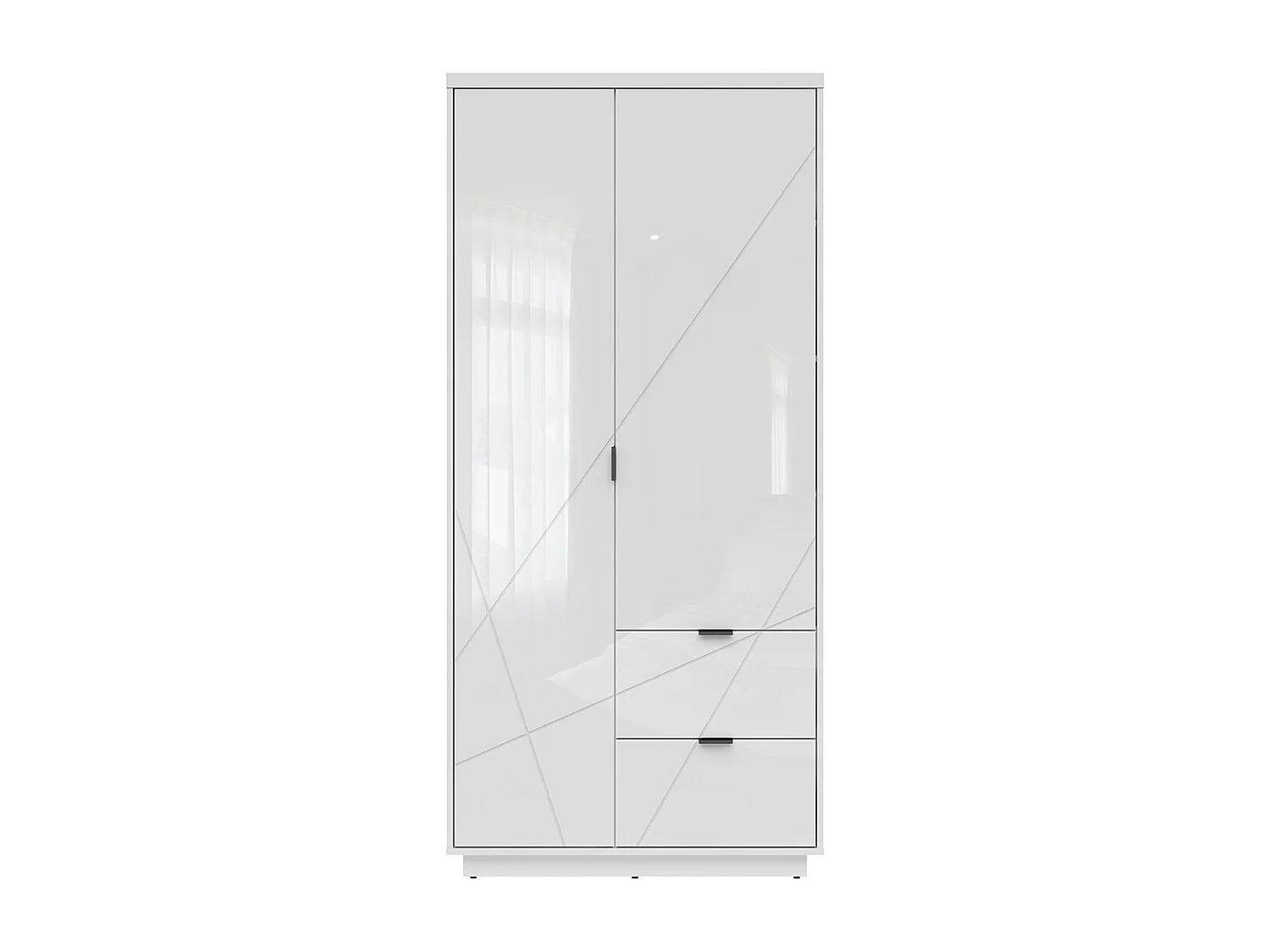 Armadio 2 ante 2 cassetti Sven bianco 201cm