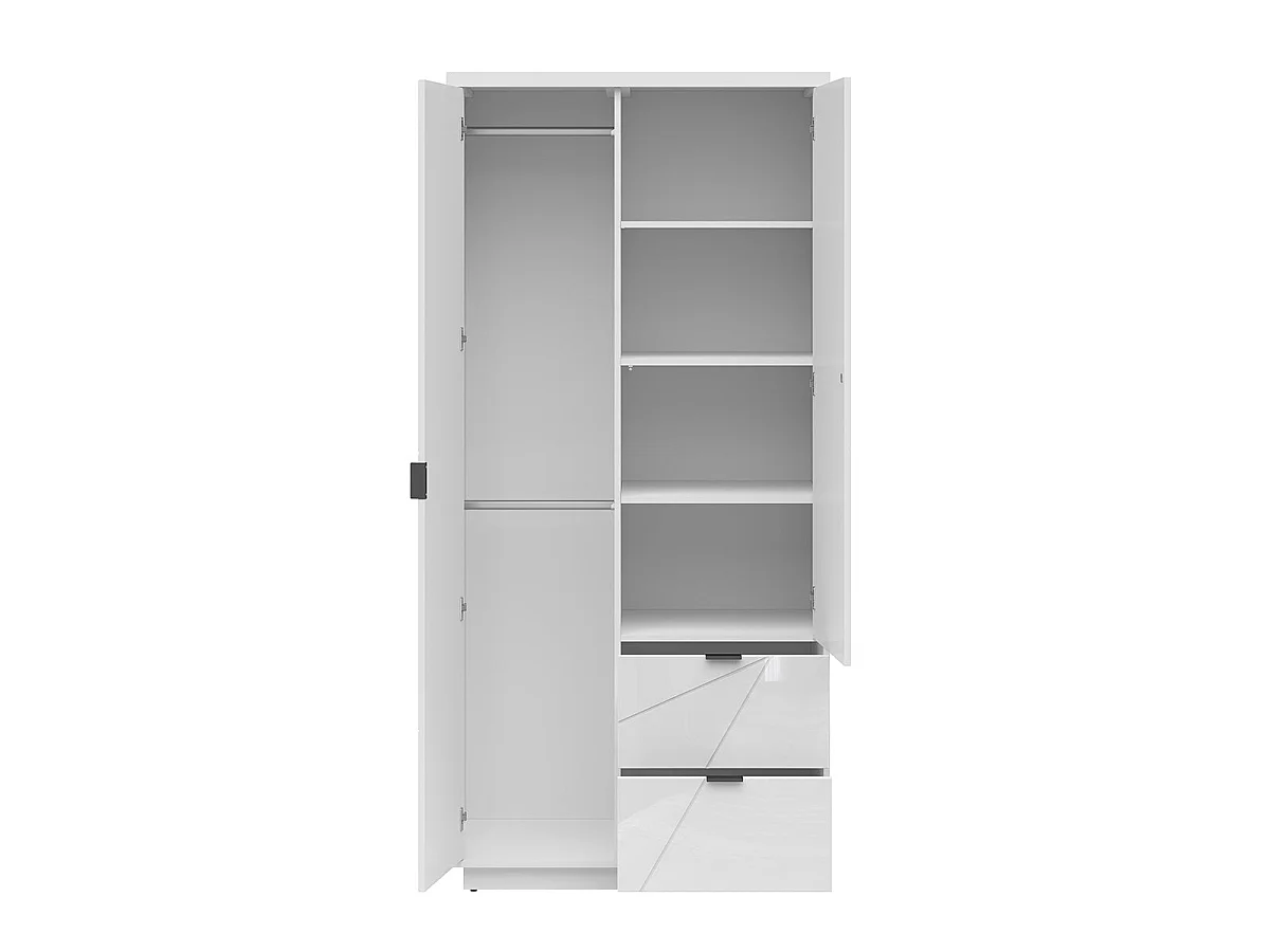 Schrank 2 Türen 2 Schubladen Sven Weiß