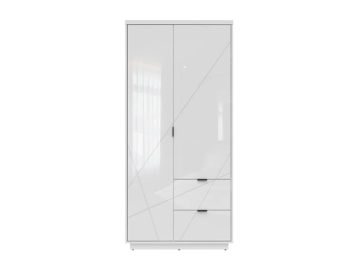 Schrank 2 Türen 2 Schubladen Sven Weiß