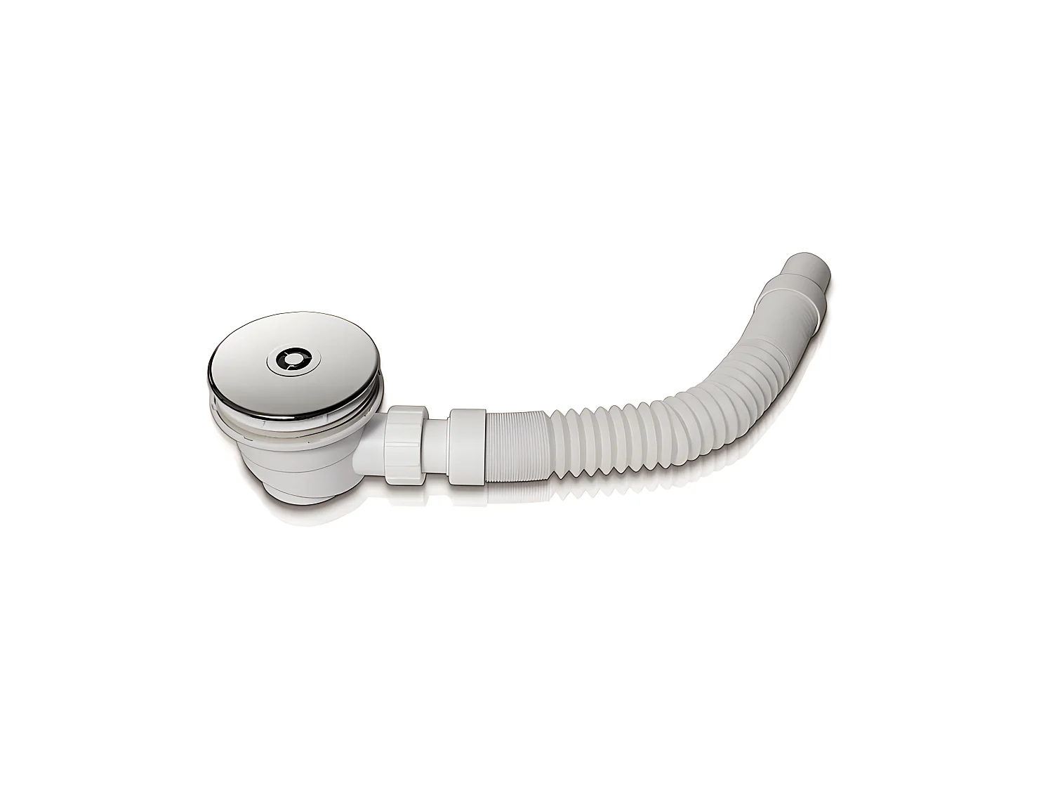Bonde de receveur avec siphon 90cm pour receveur de douche, bonde de douche haut débit extra-plat couverture chromé, diamètre 90mm