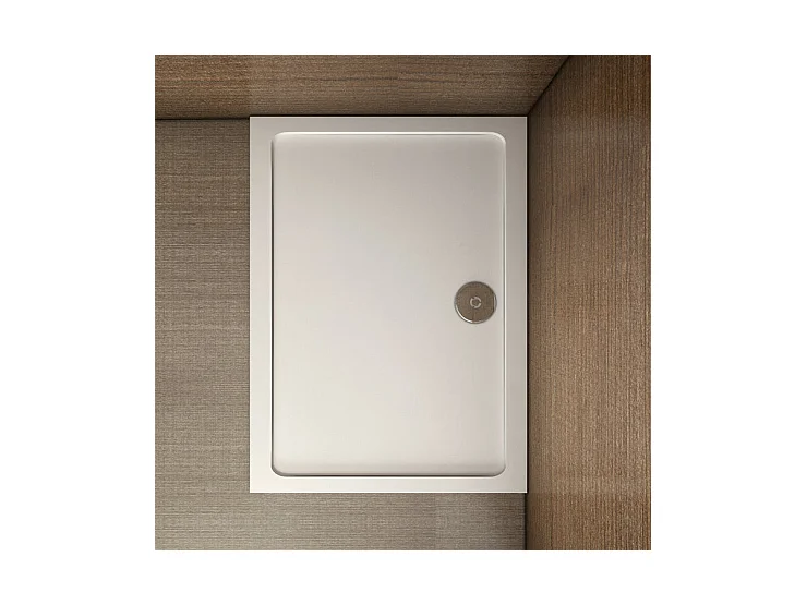 Receveur de douche blanc 80x76x3cm rectangulaire, Extra-plat, gel coat, bac à douche anti-dérapant Modèle Classique