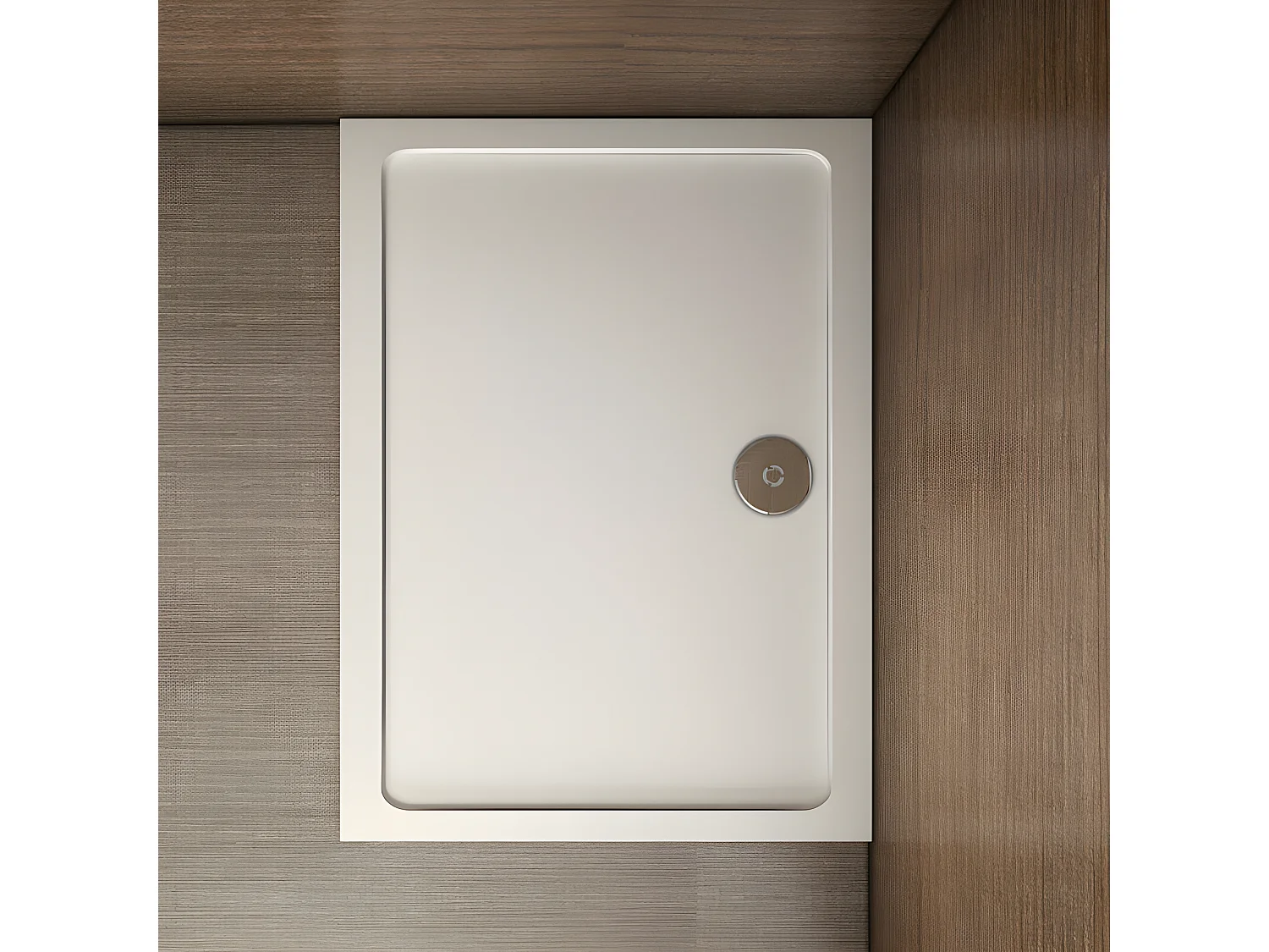 Receveur de douche blanc 160x80x3cm rectangulaire, Extra-plat, gel coat, bac à douche anti-dérapant Modèle Classique