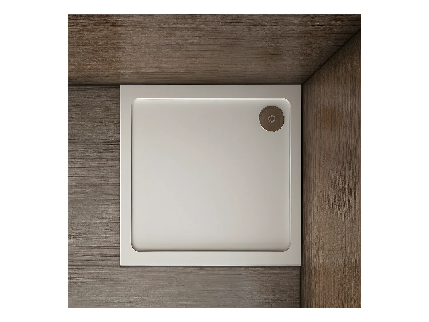 Receveur de douche blanc 70x70x3cm carré, Extra-plat, gel coat, bac à douche anti-dérapant Modèle Classique