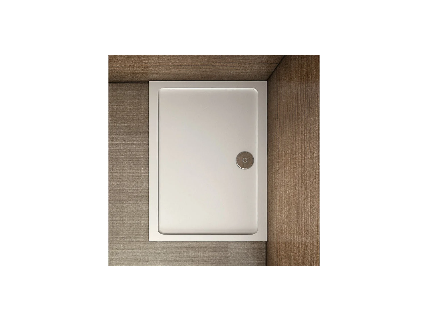 Receveur de douche blanc 80x70x3cm rectangulaire, Extra-plat, gel coat, bac à douche anti-dérapant Modèle Classique