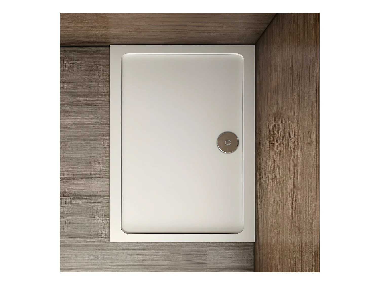 Receveur de douche blanc 120x70x3cm rectangulaire, Extra-plat, gel coat, bac à douche anti-dérapant Modèle Classique