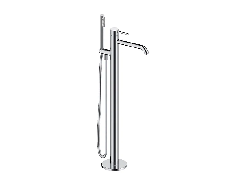 Robinet mitigeur sur pied LOOP pour baignoire  Chrome
