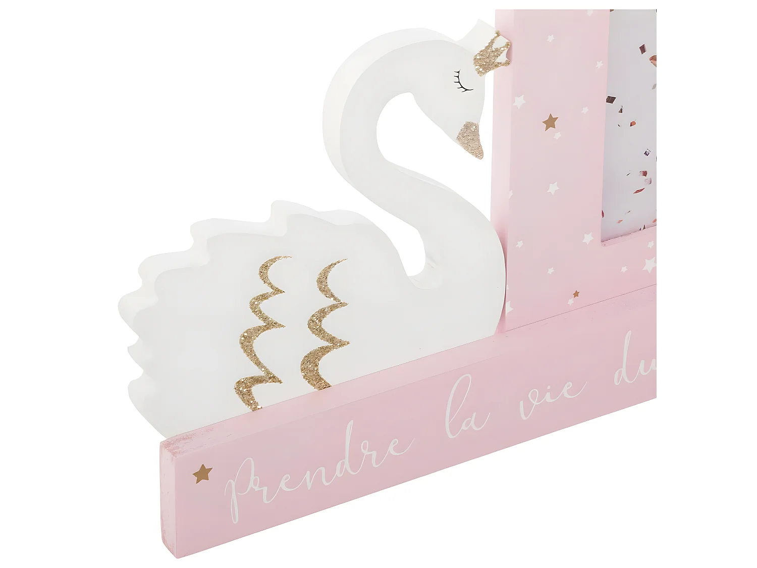 Cadre Photo à poser Cygne en Bois et Verre pour Photo 10 x 15 cm