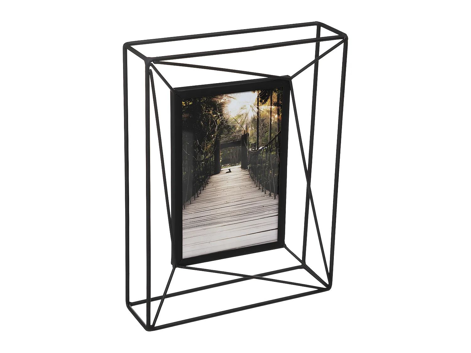 Cadre Photo à poser en Métal Noir filaire 10 x 15 cm