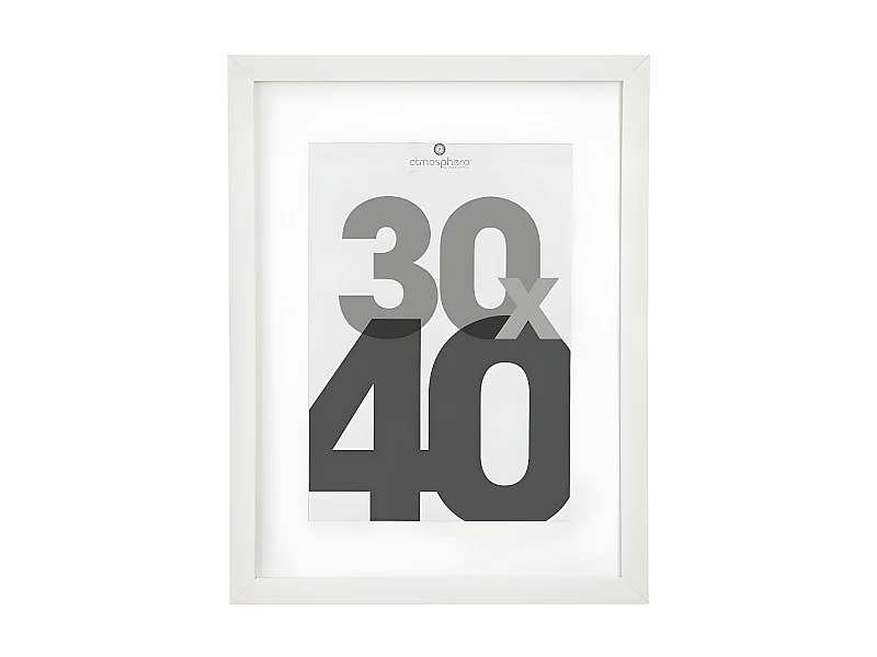 Cadre photo en Bois Blanc pour Photo 30 x 40 cm