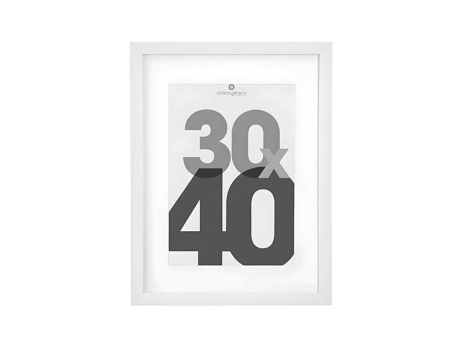 Cadre photo en Bois Blanc pour Photo 30 x 40 cm