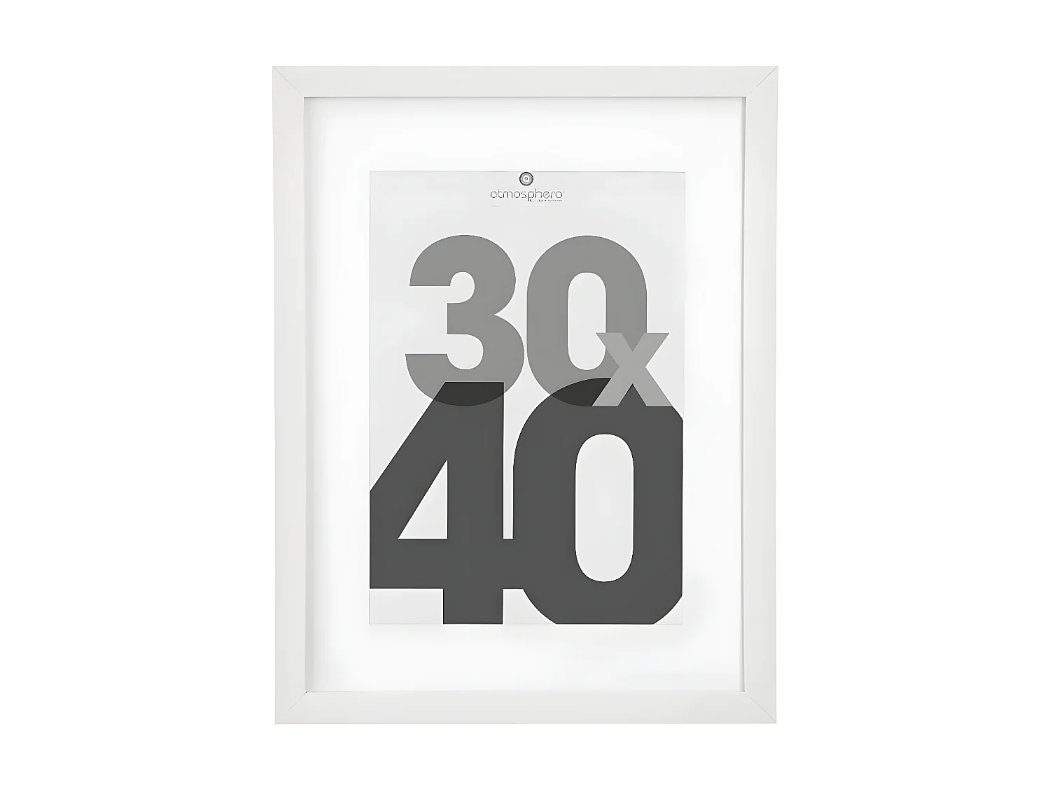 Cadre photo en Bois Blanc pour Photo 30 x 40 cm