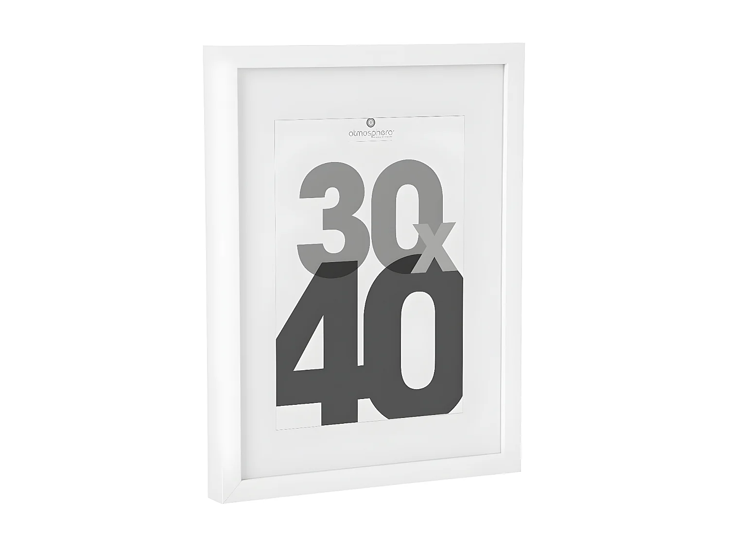 Cadre photo en Bois Blanc pour Photo 30 x 40 cm