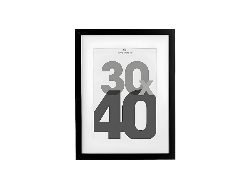 Cadre photo en Bois Noir pour Photo 30 x 40 cm