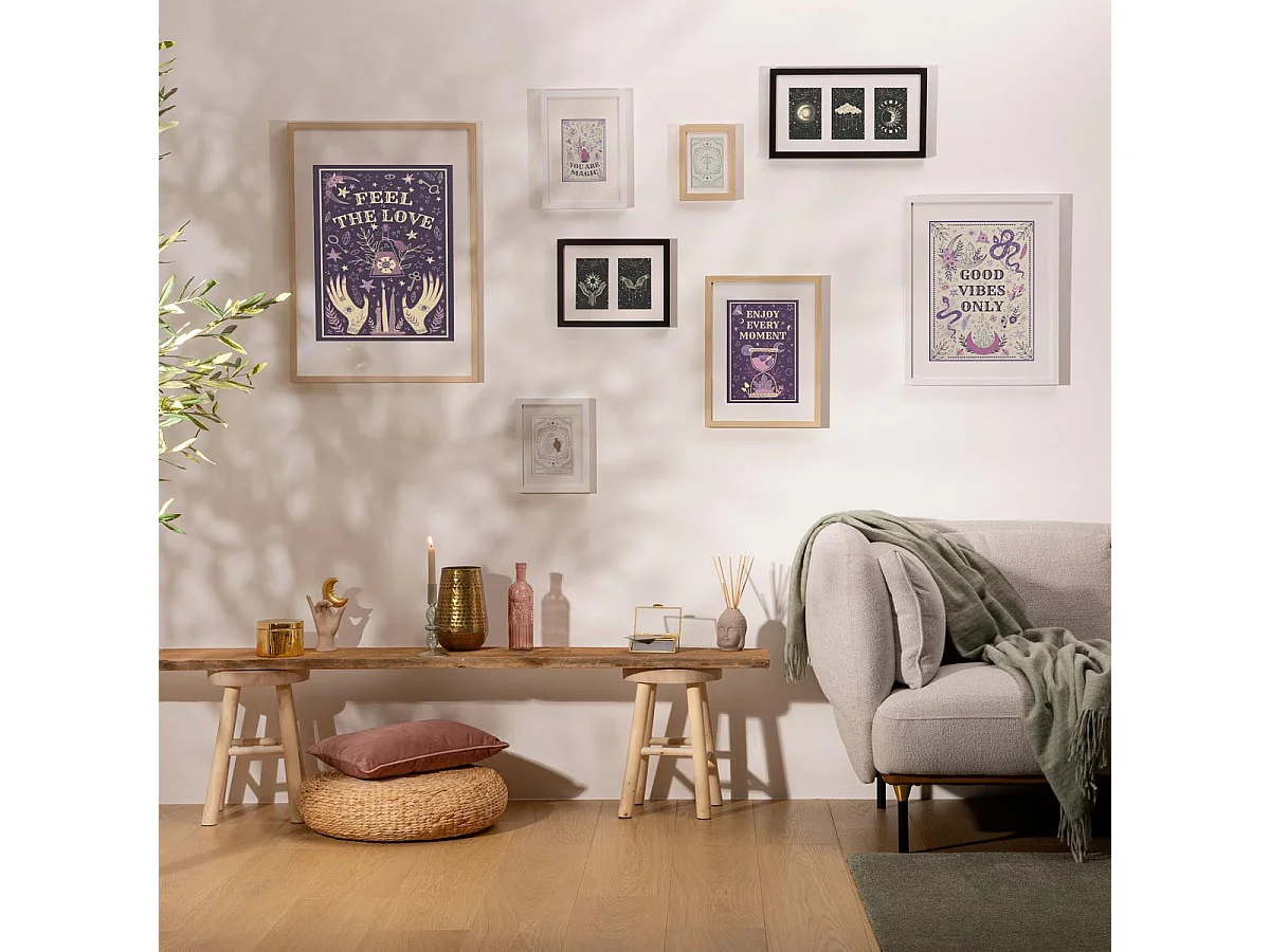 Cadre photo en Bois Noir pour Photo 13 x 18 cm