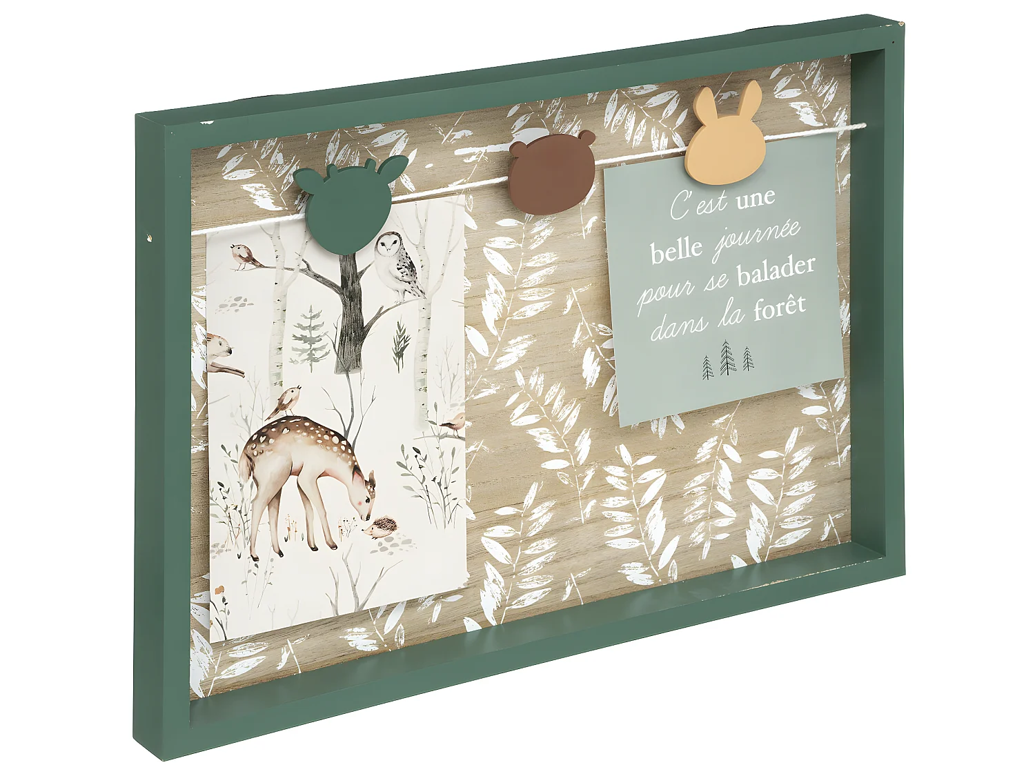 Pêle-mêle mural enfant Cadre 3 Photos déco Forêt  40 x 30 cm